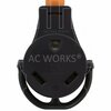 Ac Works 1FT 50A 14-50 Piggy-Back Plug with TT-30R Connector Adapter Cord PB1450TT